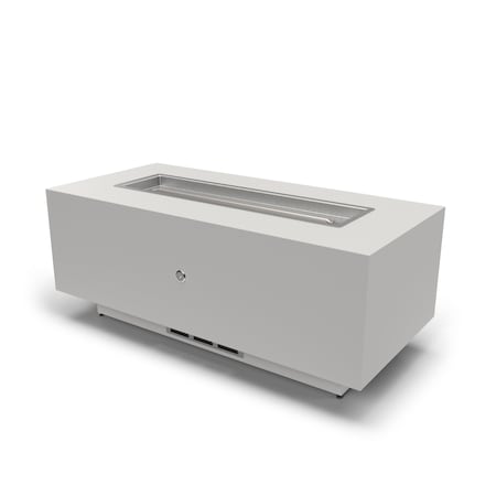 The Outdoor Plus 120 Rectangular Catalina Fire Pit, Hardieboard, Steel Frame, Plug, Play Electronic Ignition, Natural Gas OPT-UCTDR120PBEKIT-NG